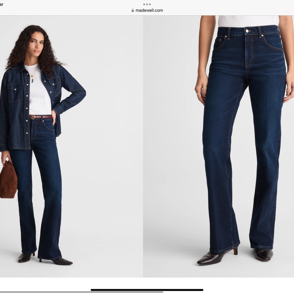 Madewell Relaxed Bootcut Jeans Dark Wash Brand New Size 26